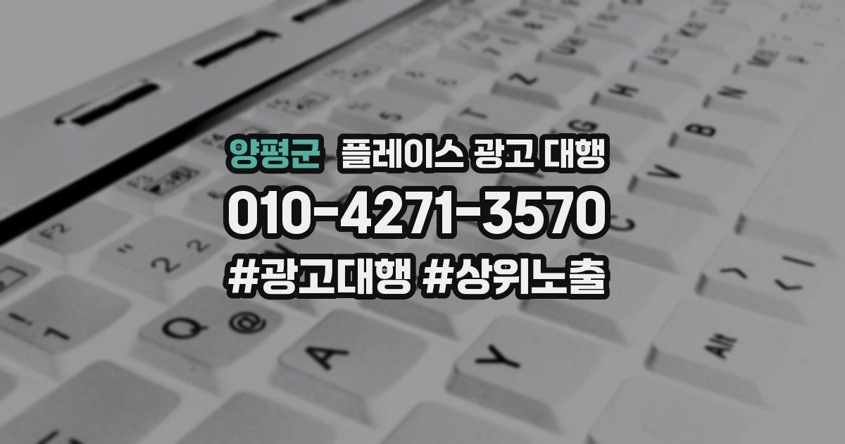 양평군 플레이스 광고 대행