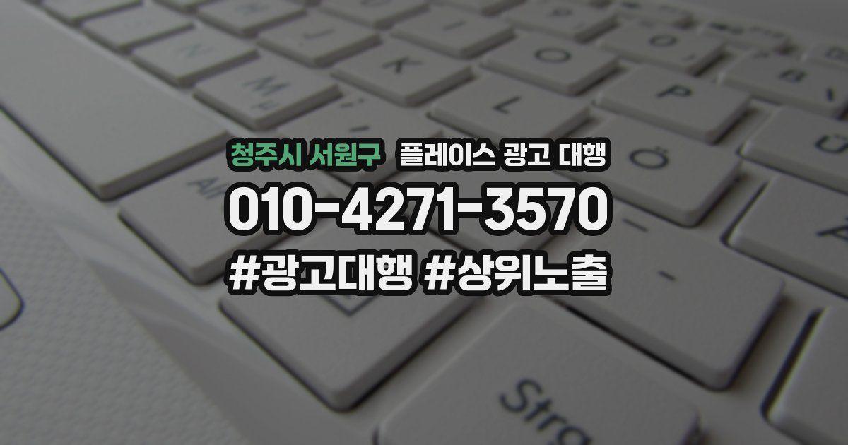 청주시 서원구 플레이스 광고 대행