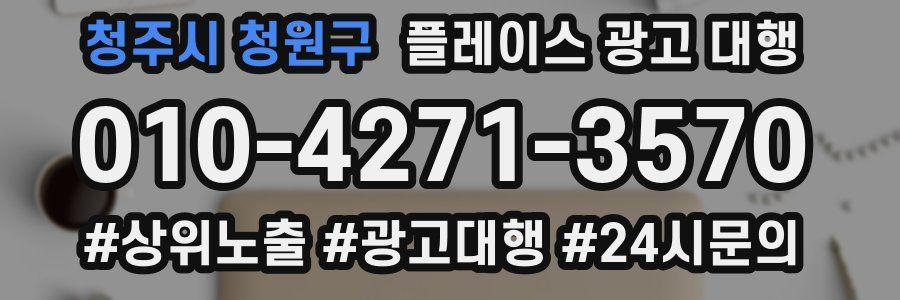 청주시 청원구 플레이스 광고 대행