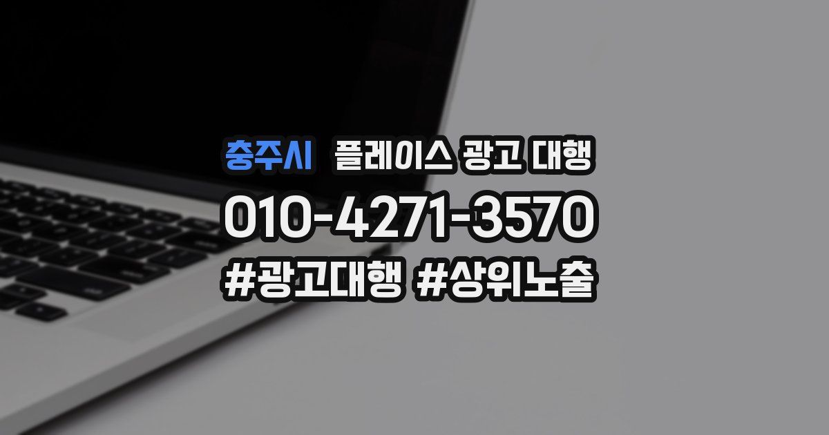 충주시 플레이스 광고 대행