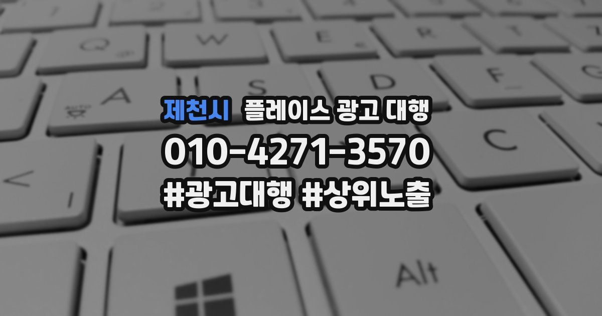 제천시 플레이스 광고 대행