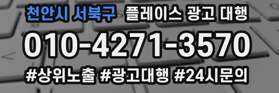 천안시 서북구 플레이스 광고 대행