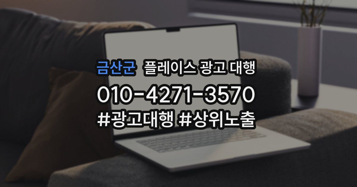 금산군 플레이스 광고 대행