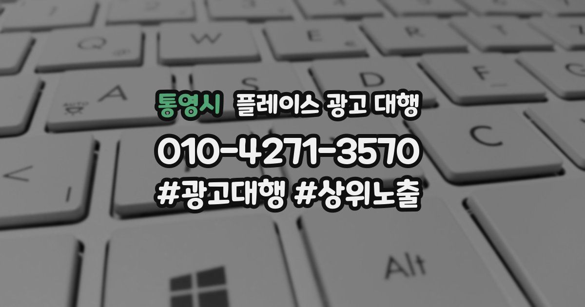 통영시 플레이스 광고 대행