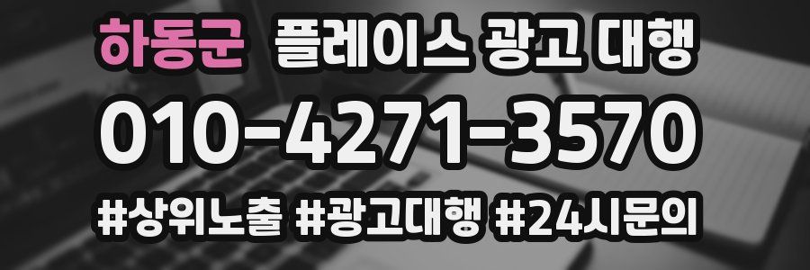 하동군 플레이스 광고 대행