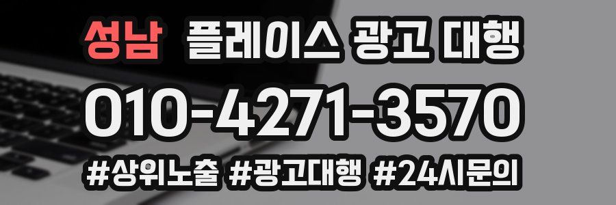 성남 플레이스 광고 대행