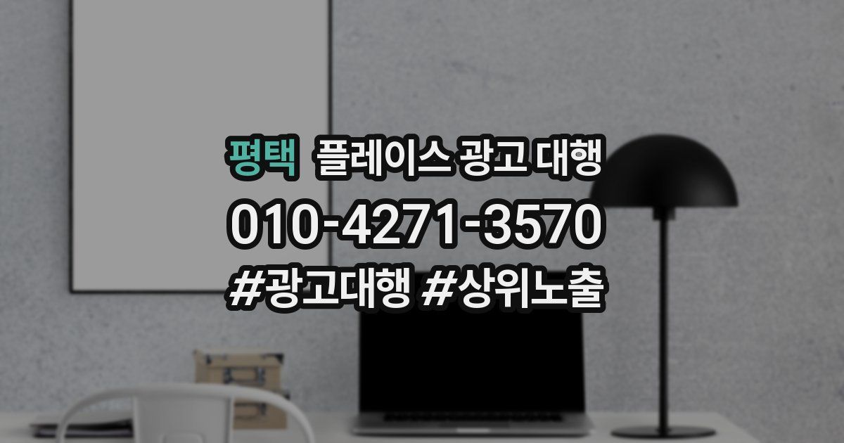 평택 플레이스 광고 대행
