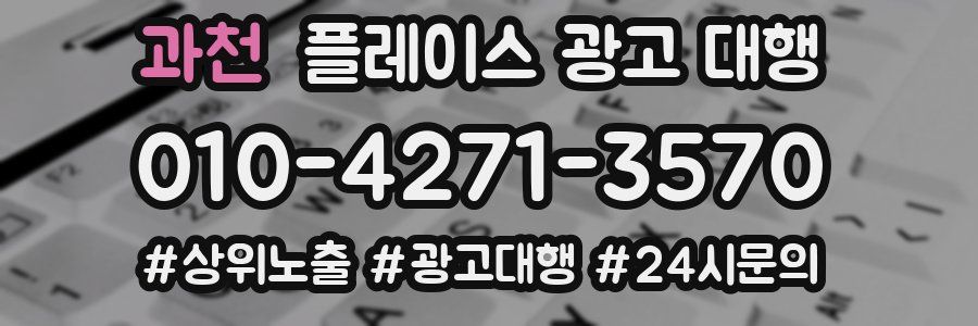과천 플레이스 광고 대행