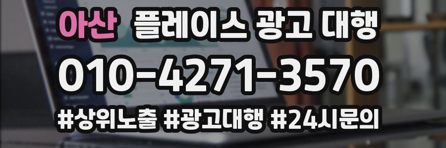아산 플레이스 광고 대행