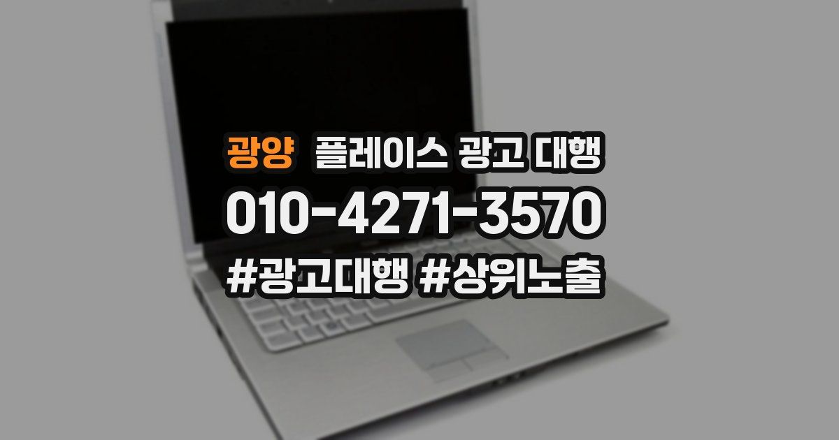 광양 플레이스 광고 대행