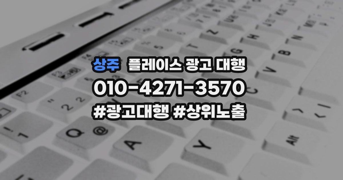 상주 플레이스 광고 대행