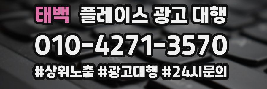 태백 플레이스 광고 대행