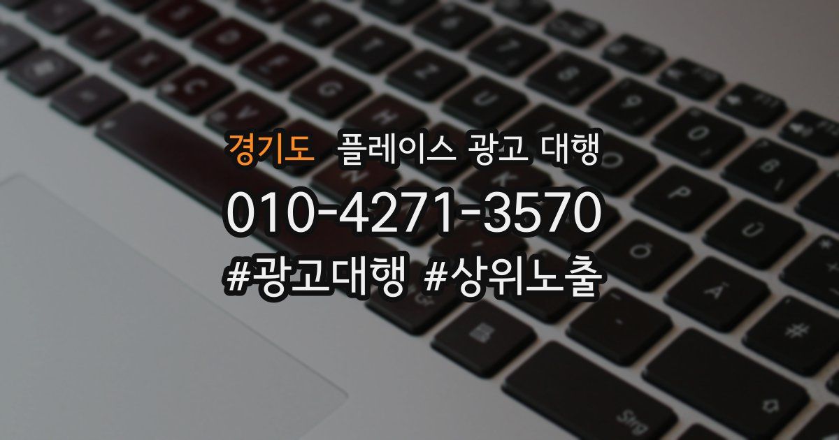 경기도 플레이스 광고 대행