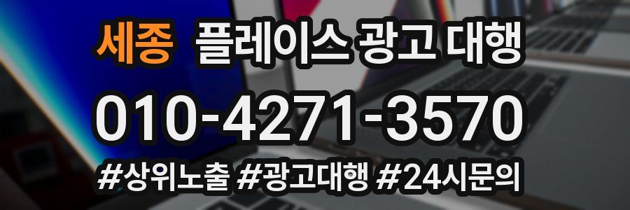 세종 플레이스 광고 대행