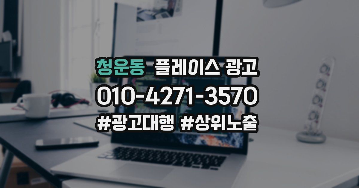 청운동 플레이스 광고