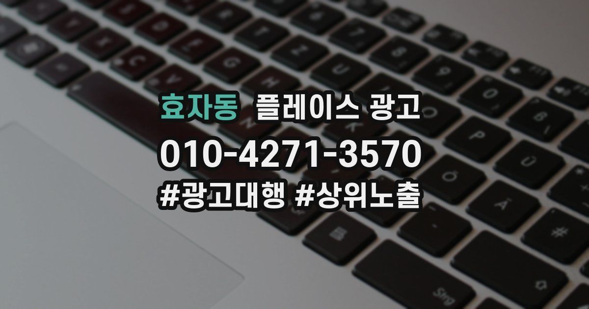 효자동 플레이스 광고