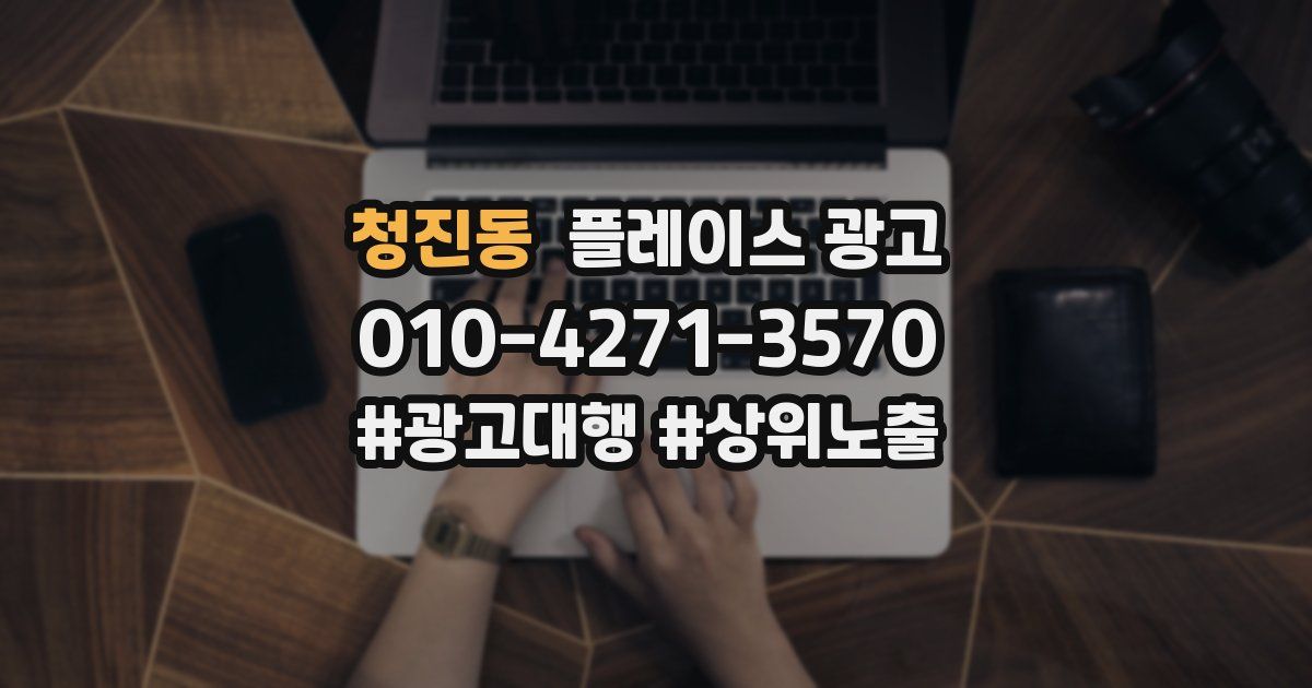 청진동 플레이스 광고
