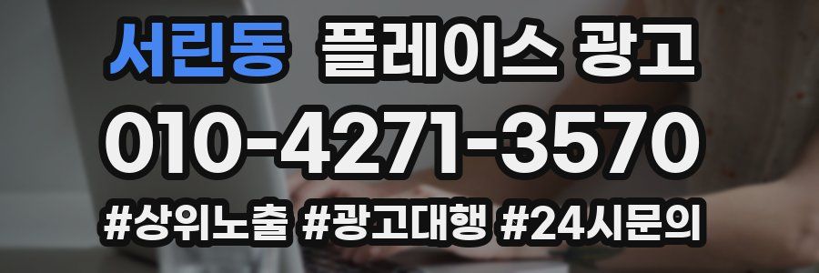 서린동 플레이스 광고