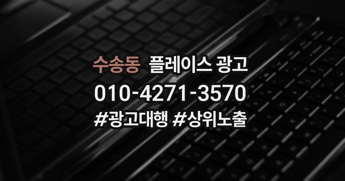 수송동 플레이스 광고