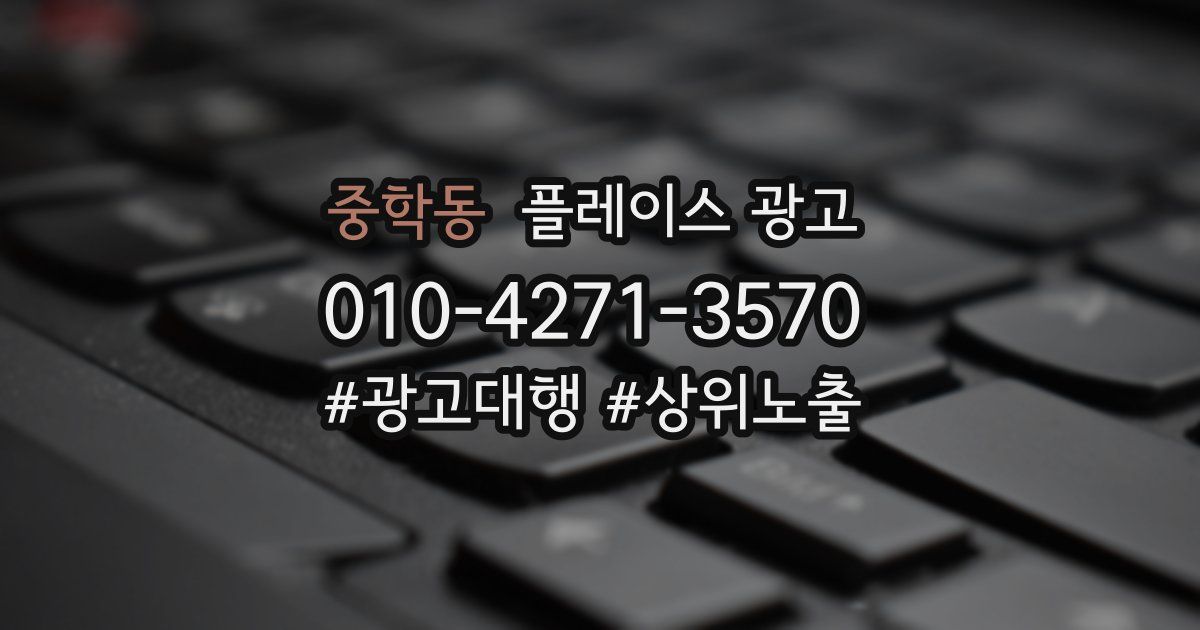 중학동 플레이스 광고