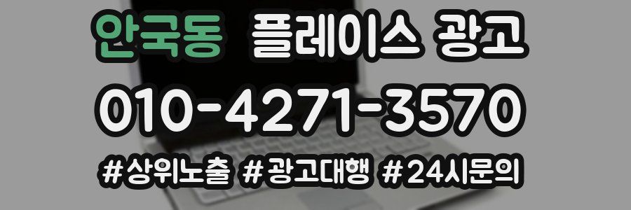 안국동 플레이스 광고