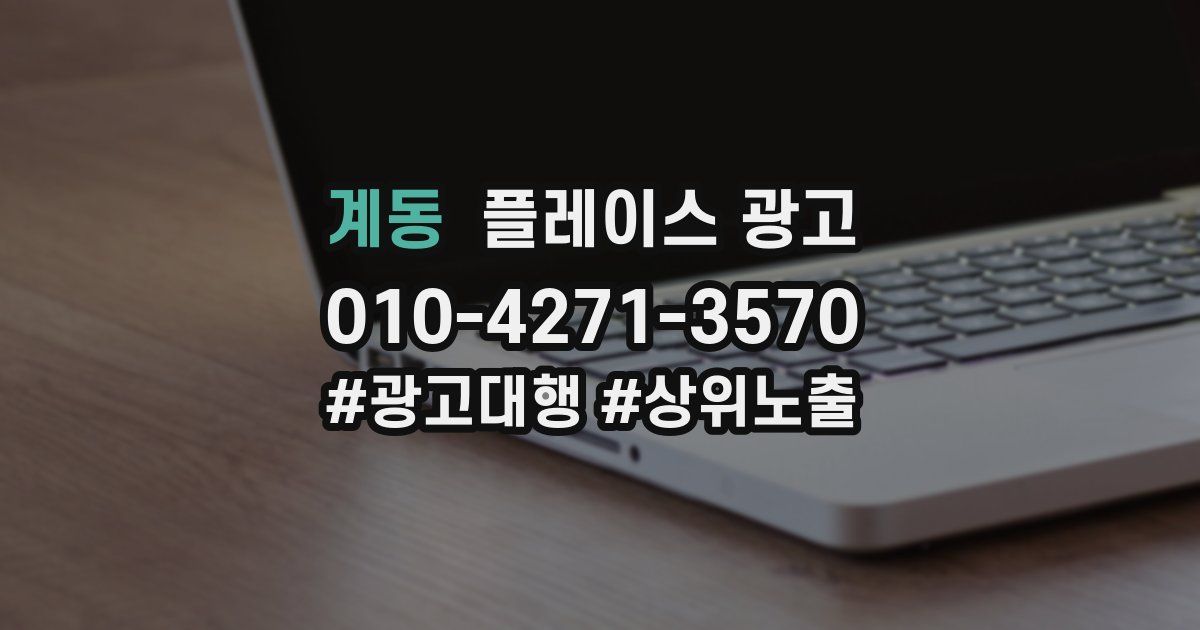 계동 플레이스 광고