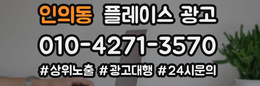 인의동 플레이스 광고