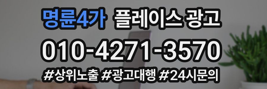 명륜4가 플레이스 광고