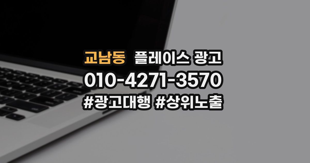 교남동 플레이스 광고