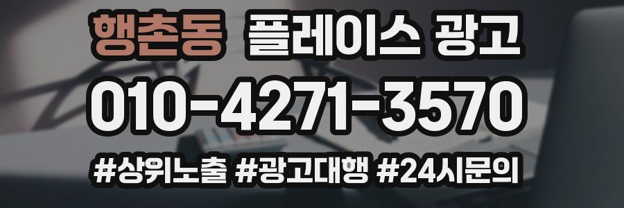 행촌동 플레이스 광고