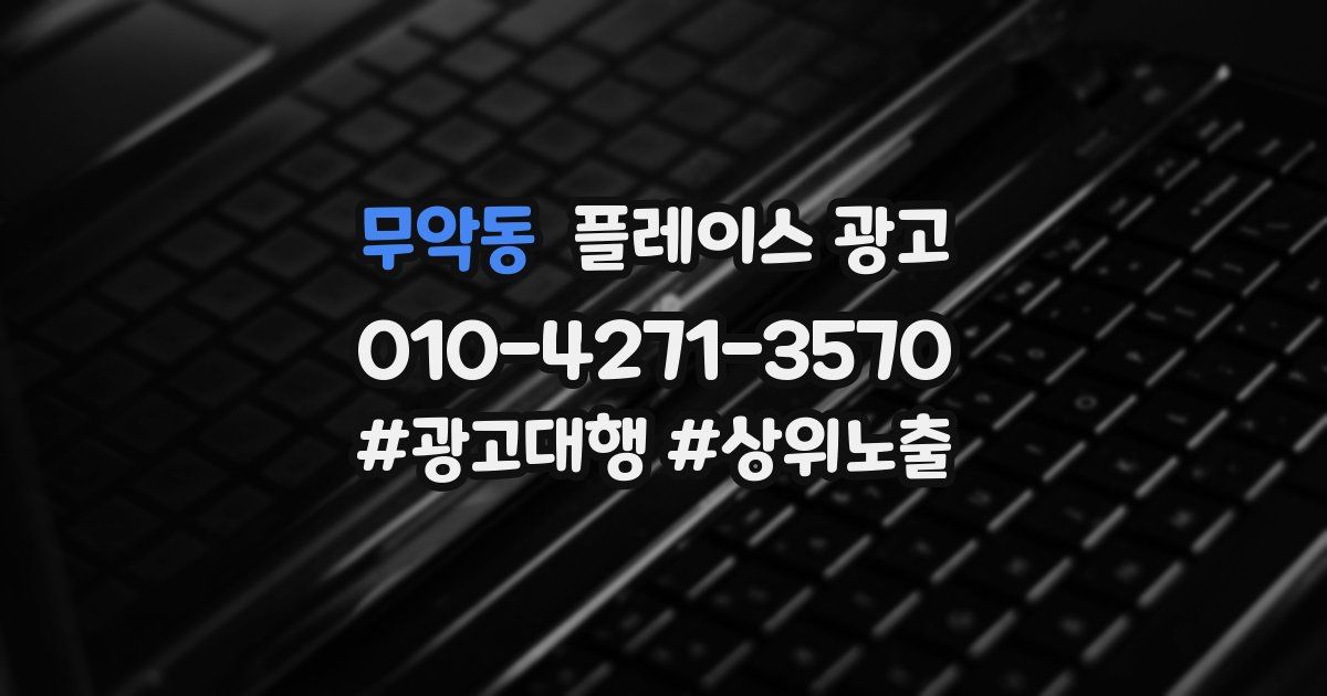 무악동 플레이스 광고