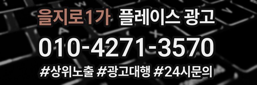 을지로1가 플레이스 광고