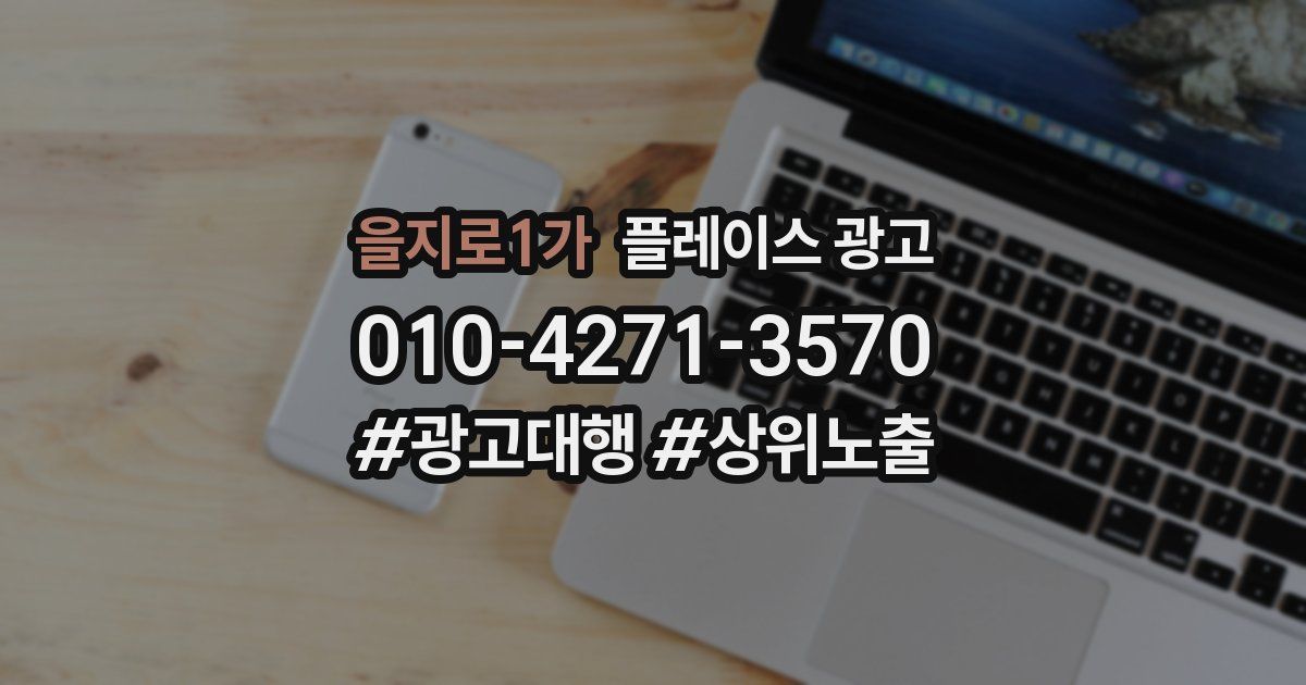 을지로1가 플레이스 광고