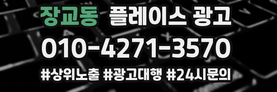 장교동 플레이스 광고