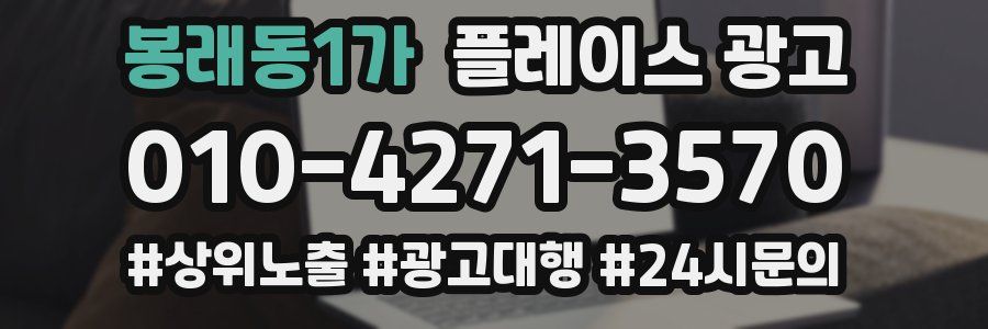 봉래동1가 플레이스 광고