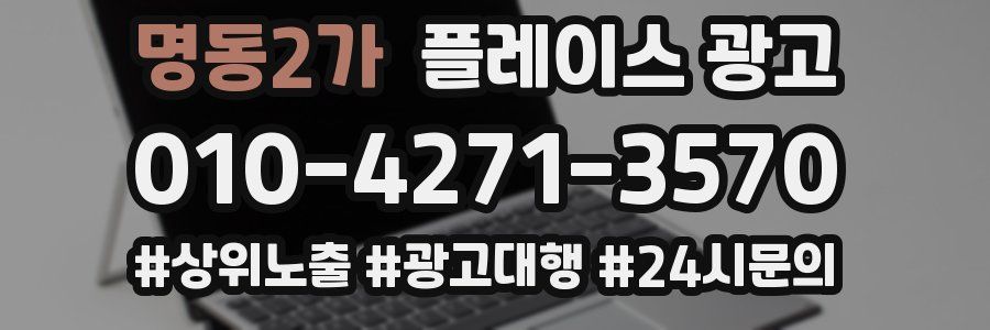 명동2가 플레이스 광고