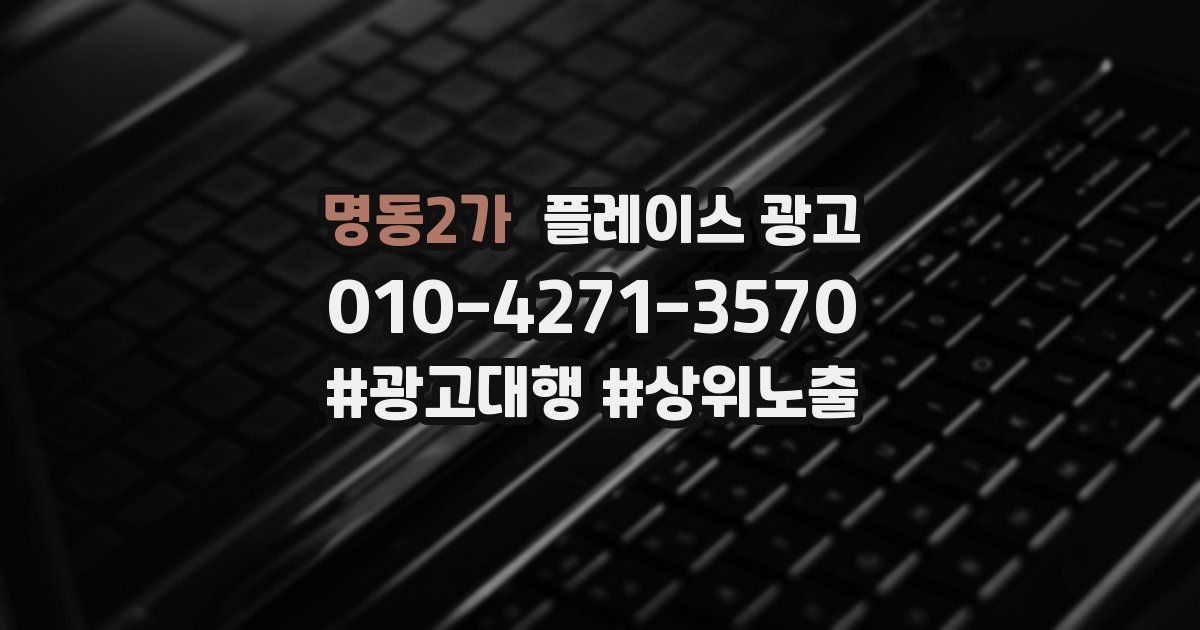 명동2가 플레이스 광고