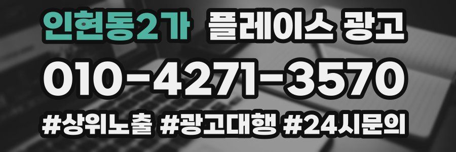 인현동2가 플레이스 광고