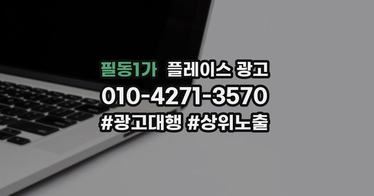 필동1가 플레이스 광고