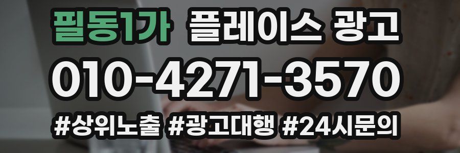 필동1가 플레이스 광고