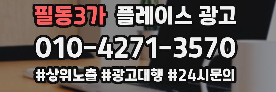 필동3가 플레이스 광고