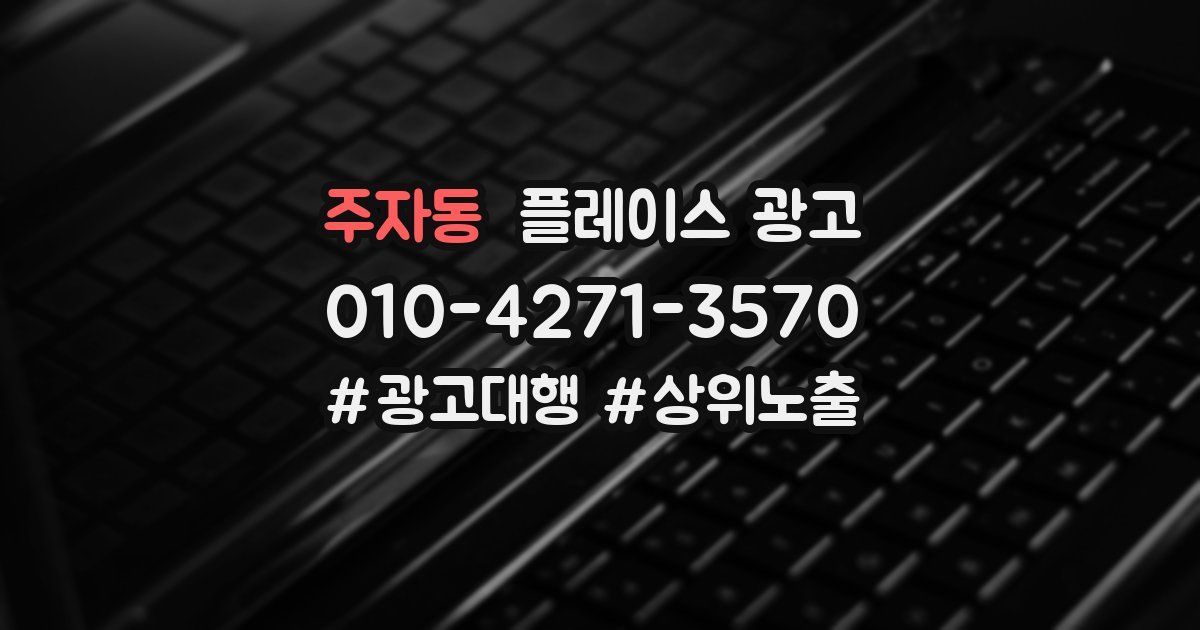 주자동 플레이스 광고