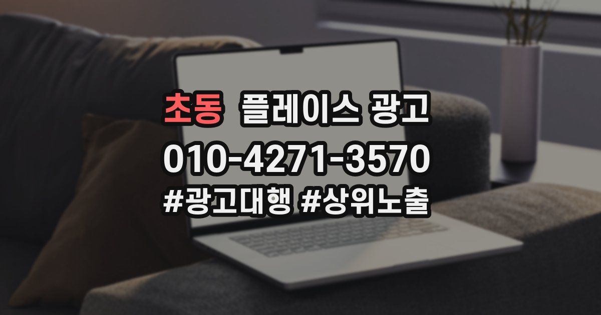 초동 플레이스 광고