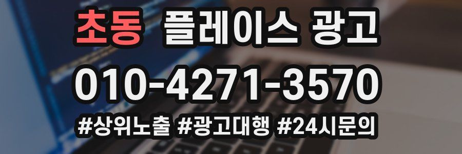 초동 플레이스 광고