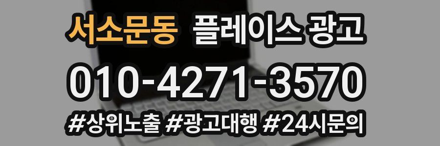 서소문동 플레이스 광고