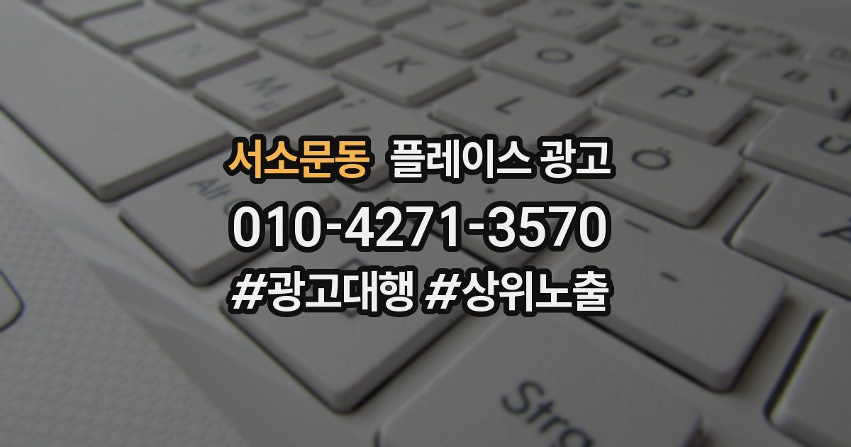 서소문동 플레이스 광고