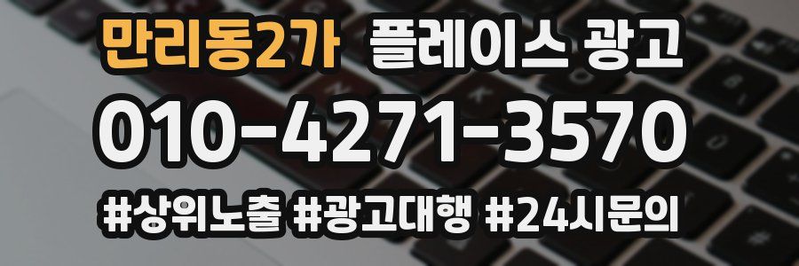 만리동2가 플레이스 광고