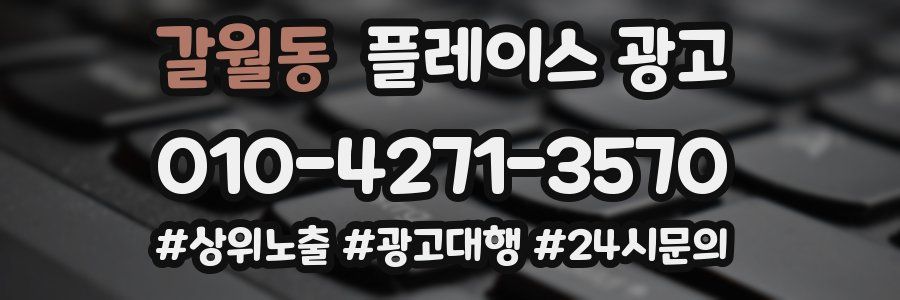 갈월동 플레이스 광고