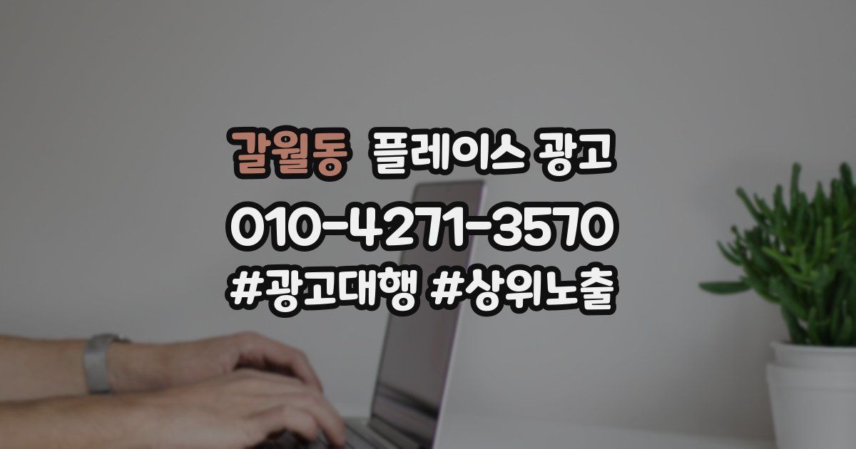 갈월동 플레이스 광고