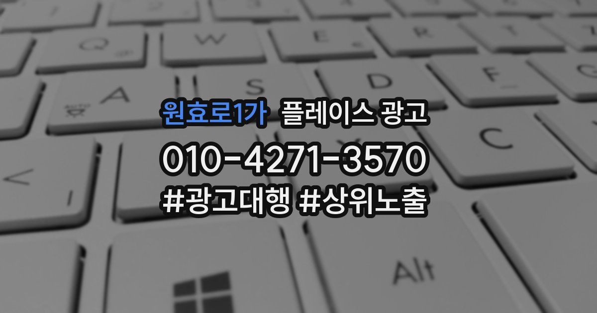 원효로1가 플레이스 광고
